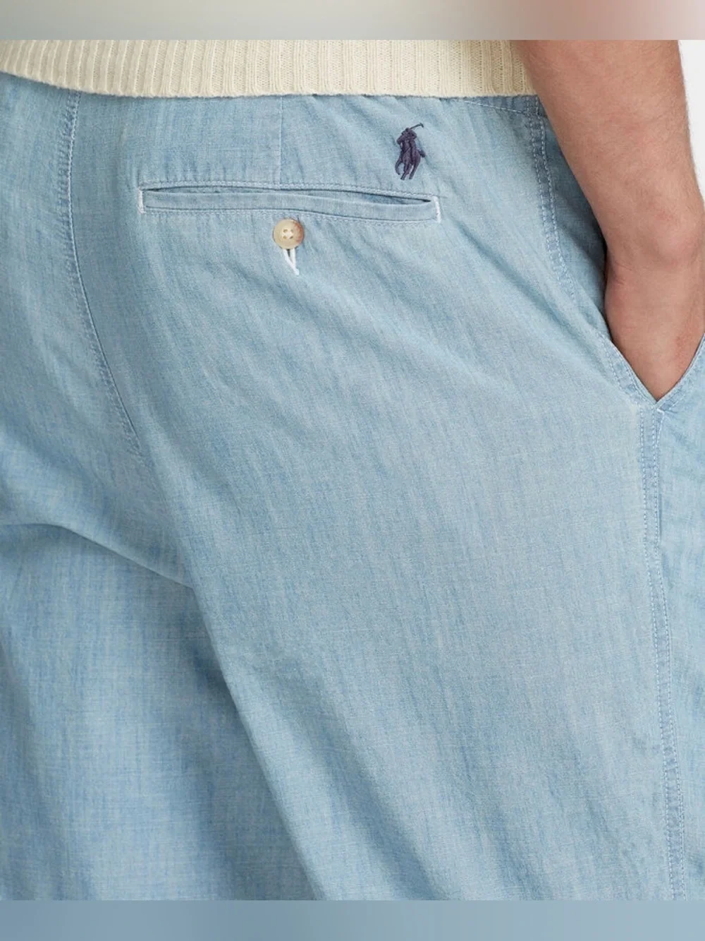 NWT Polo Ralph Lauren Men’s Chambray Cotton Pants Beach Vacation XXL